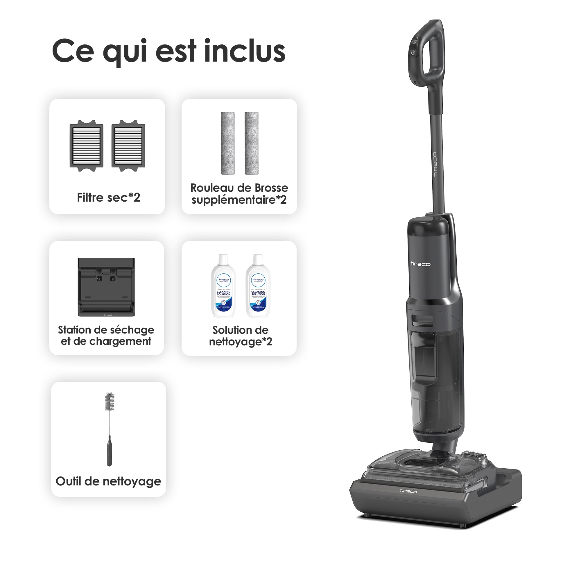 Tineco Floor ONE S7 Stretch Ultra Aspirateur Sec et Humide Sans Fil