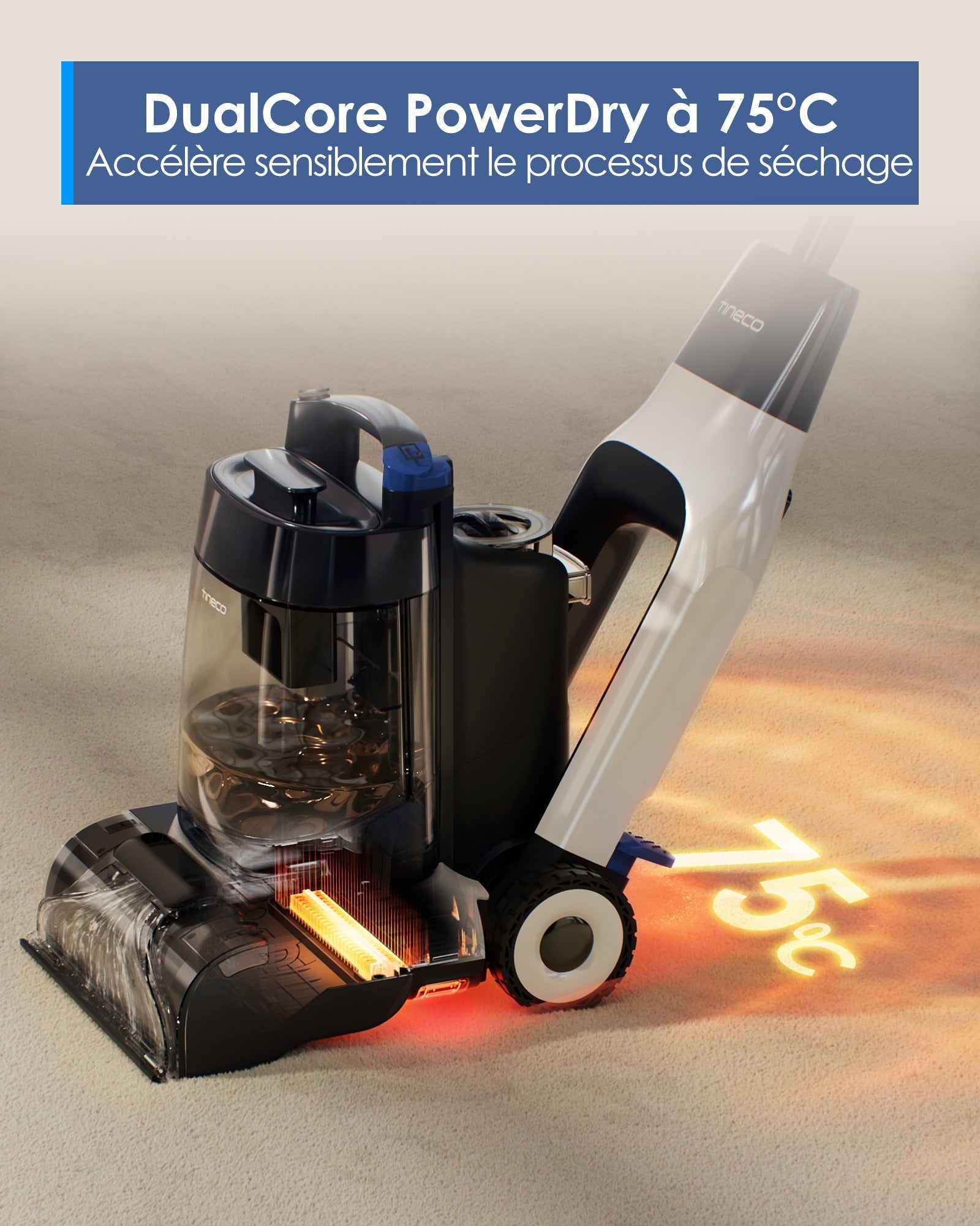 Tineco CARPET ONE Cruiser Nettoyeur de Tapis Intelligent