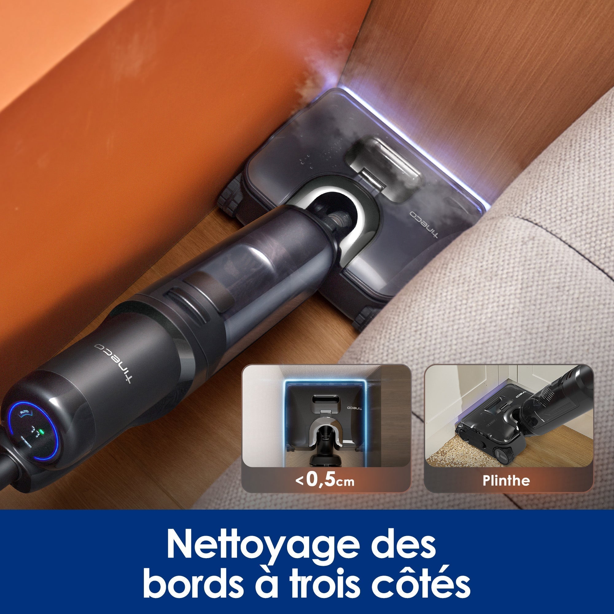 Tineco FLOOR ONE S7 Stretch Steam Aspirateur Balai Vapeur Sans Fil Tout-en-Un