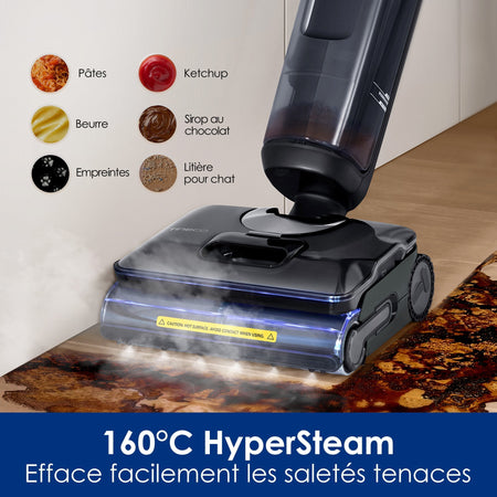 Tineco FLOOR ONE S7 Stretch Steam Aspirateur Balai Vapeur Sans Fil Tout-en-Un