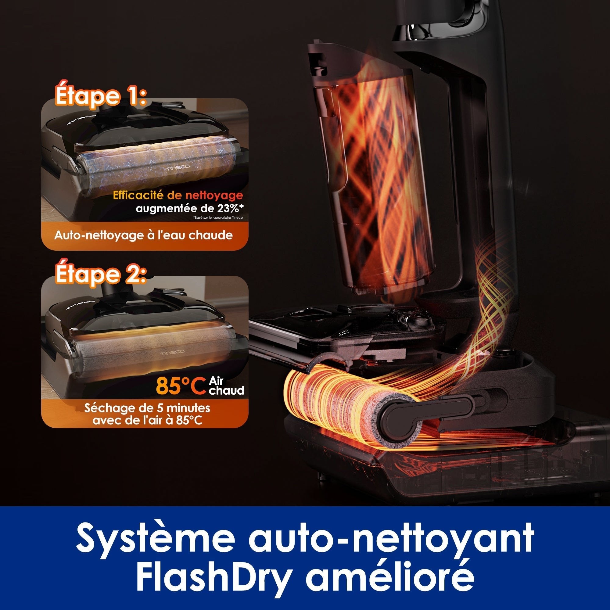 Tineco Floor ONE S7 Stretch Ultra Aspirateur Sec et Humide Sans Fil