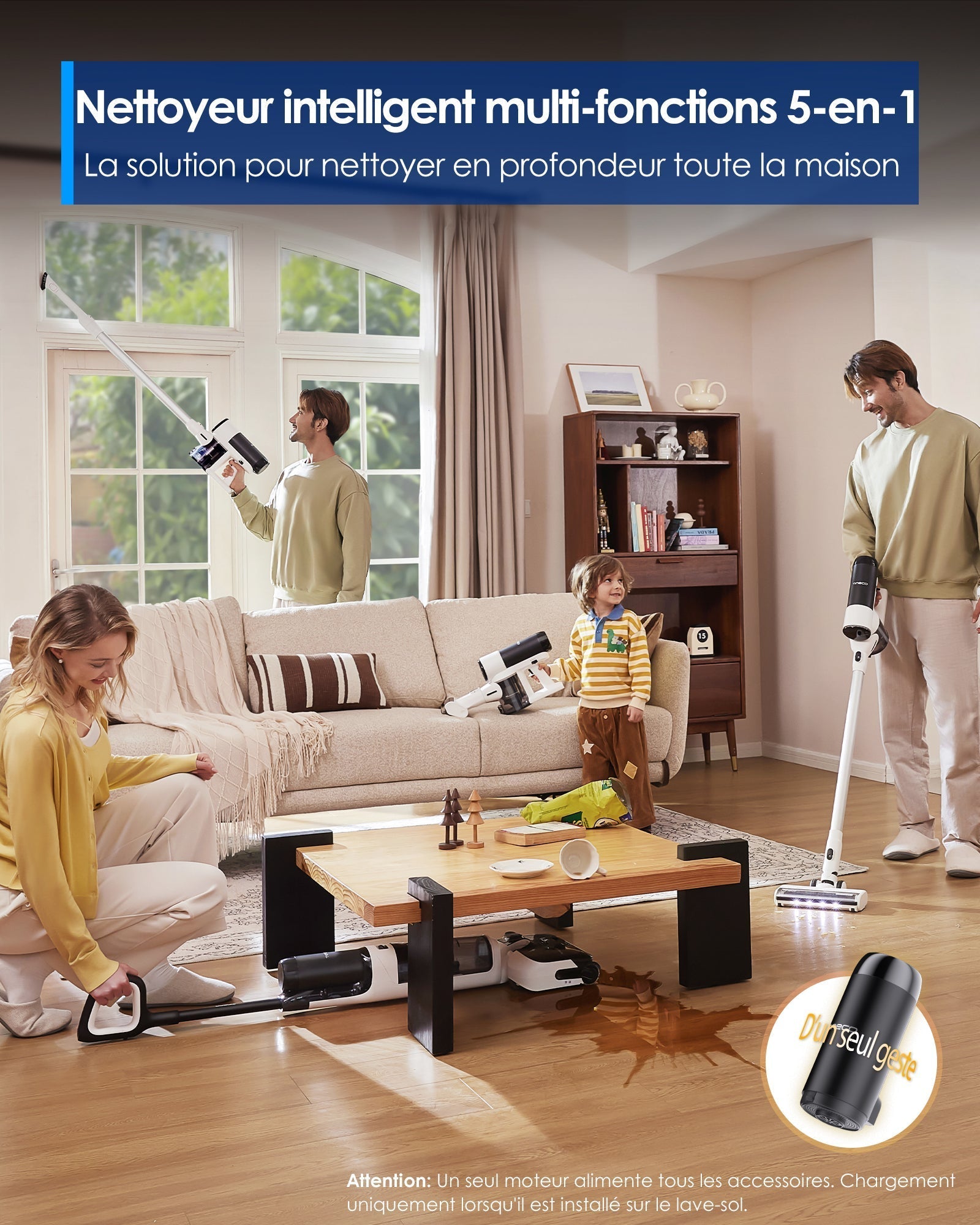 Tineco Floor ONE Switch S6 Stretch Aspirateur Laveur Sec Et Humide
